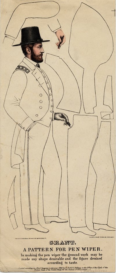 Grant: a pattern for pen wiper, 1866 by Edmund Burke Kellogg